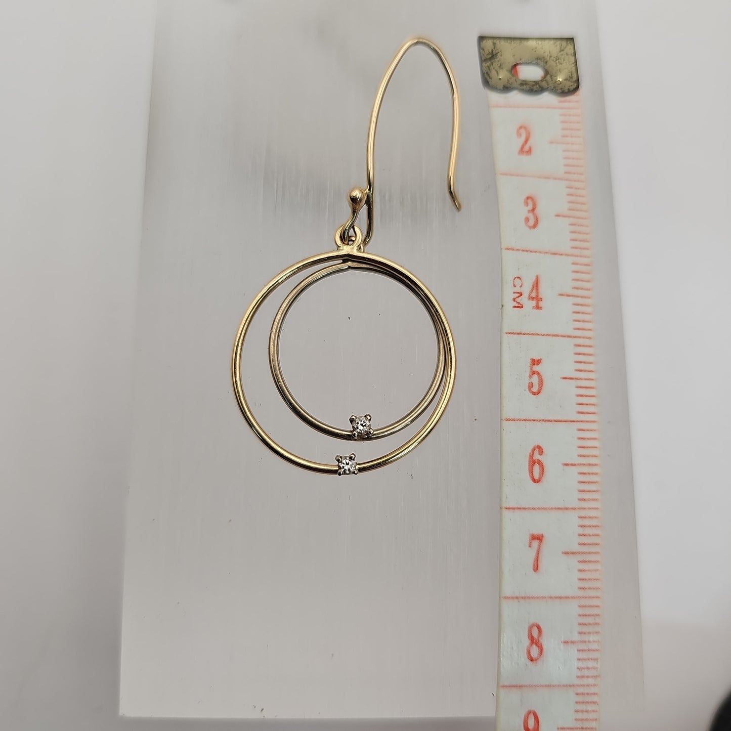 18ct double hoop earrings