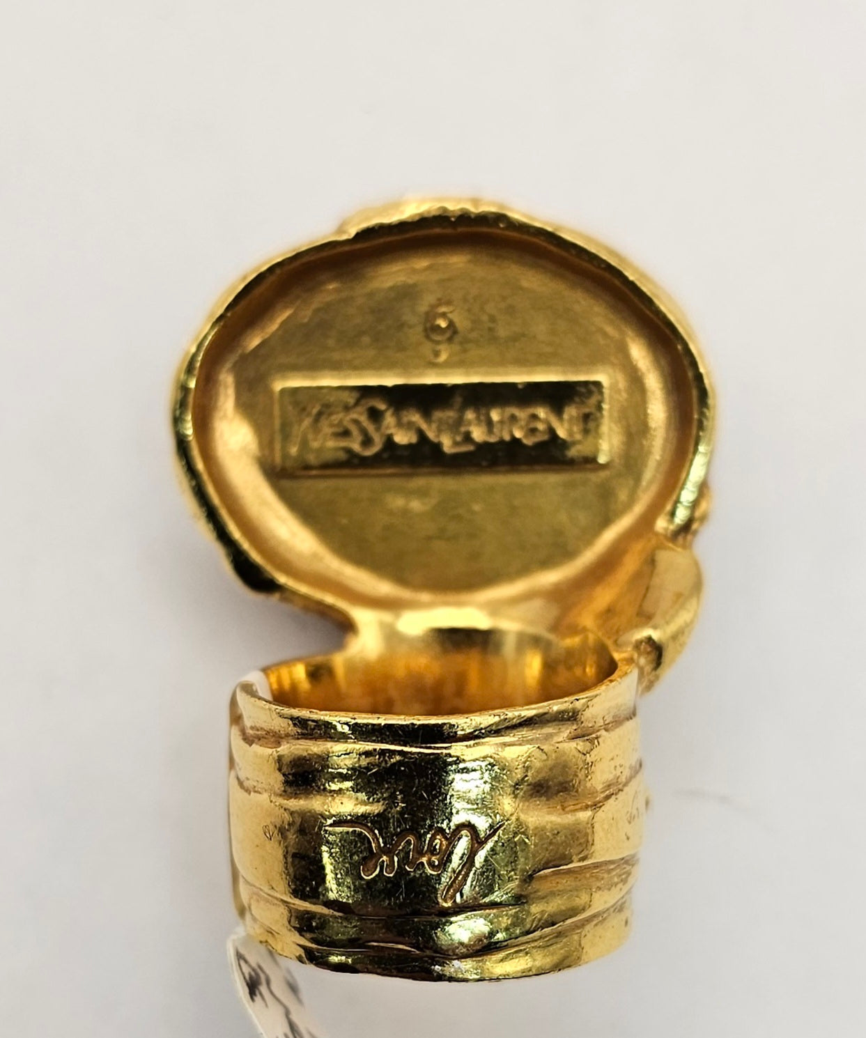 Yves saint discount laurent gold ring