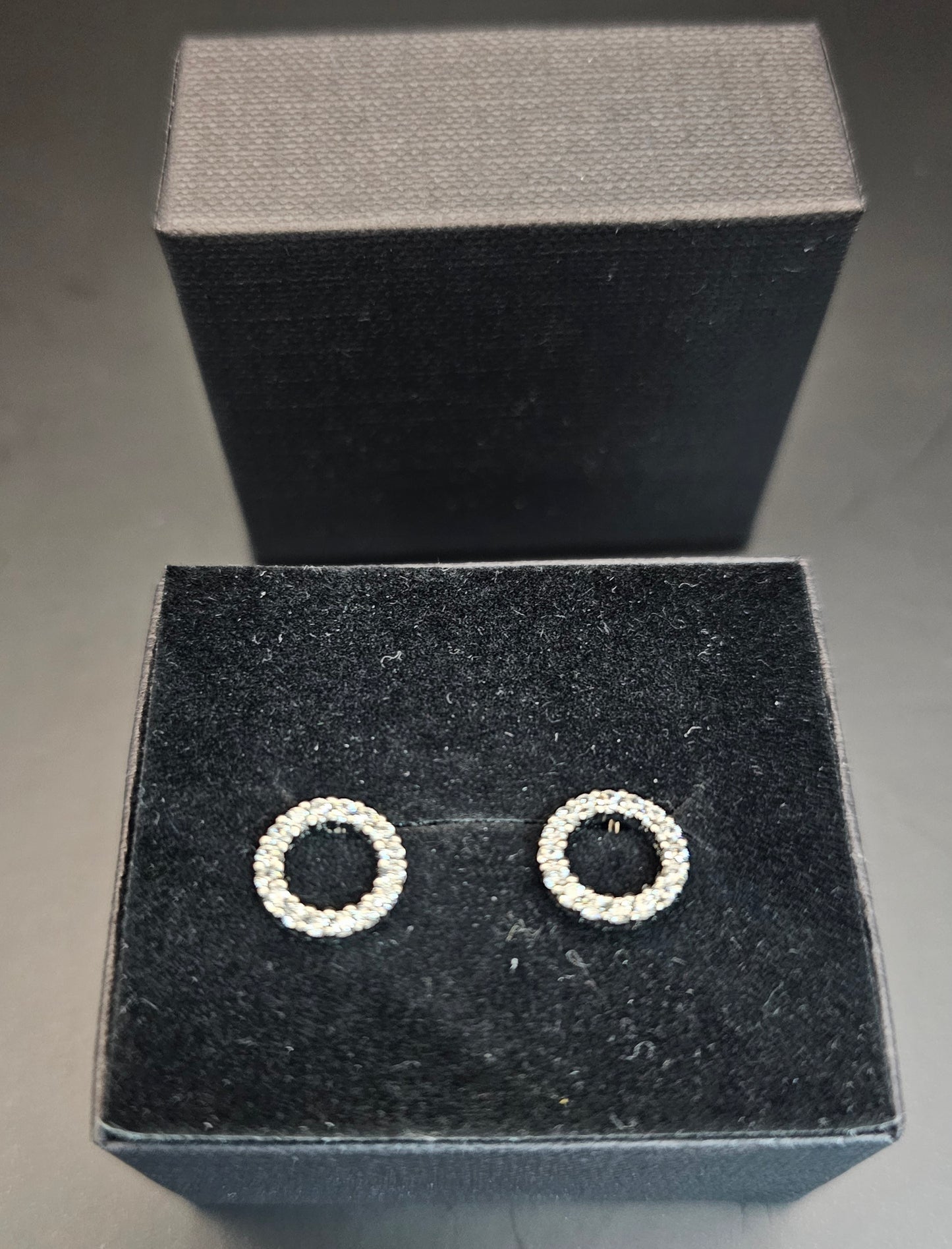 Silver stud earring