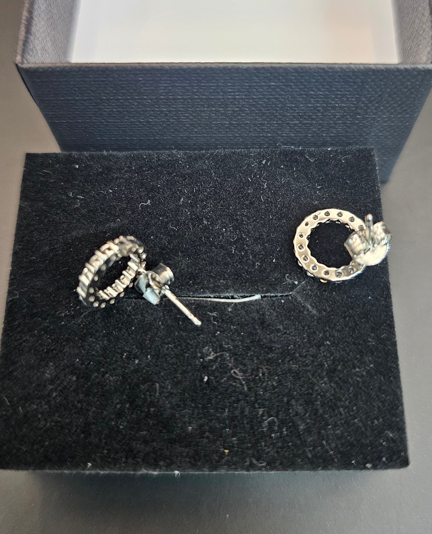 Silver stud earring