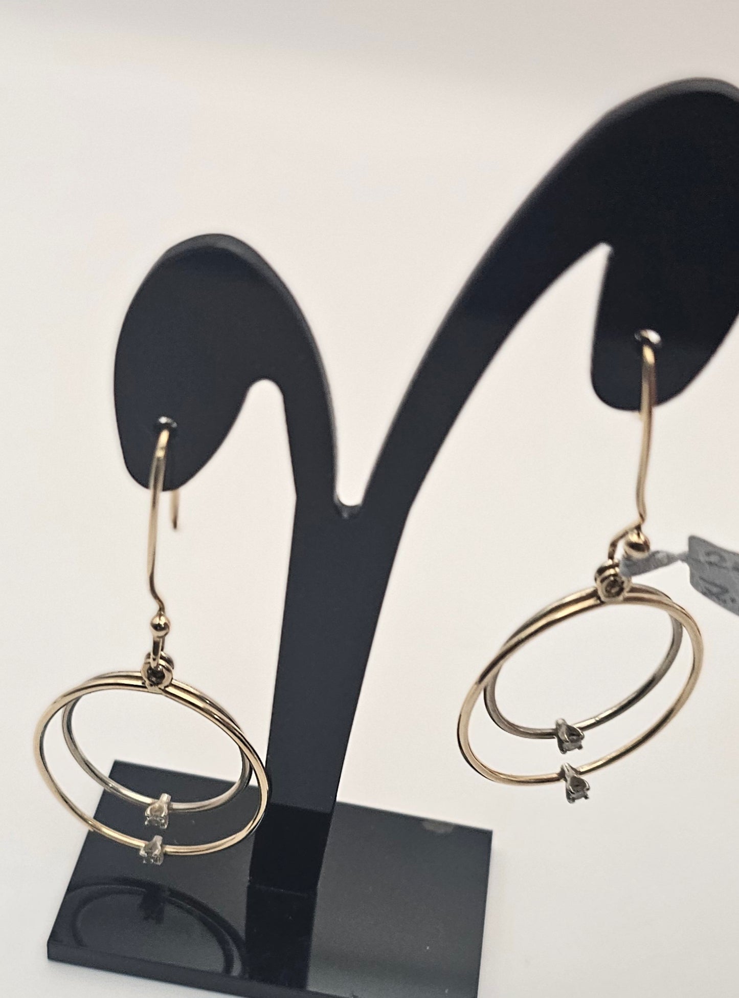 18ct double hoop earrings