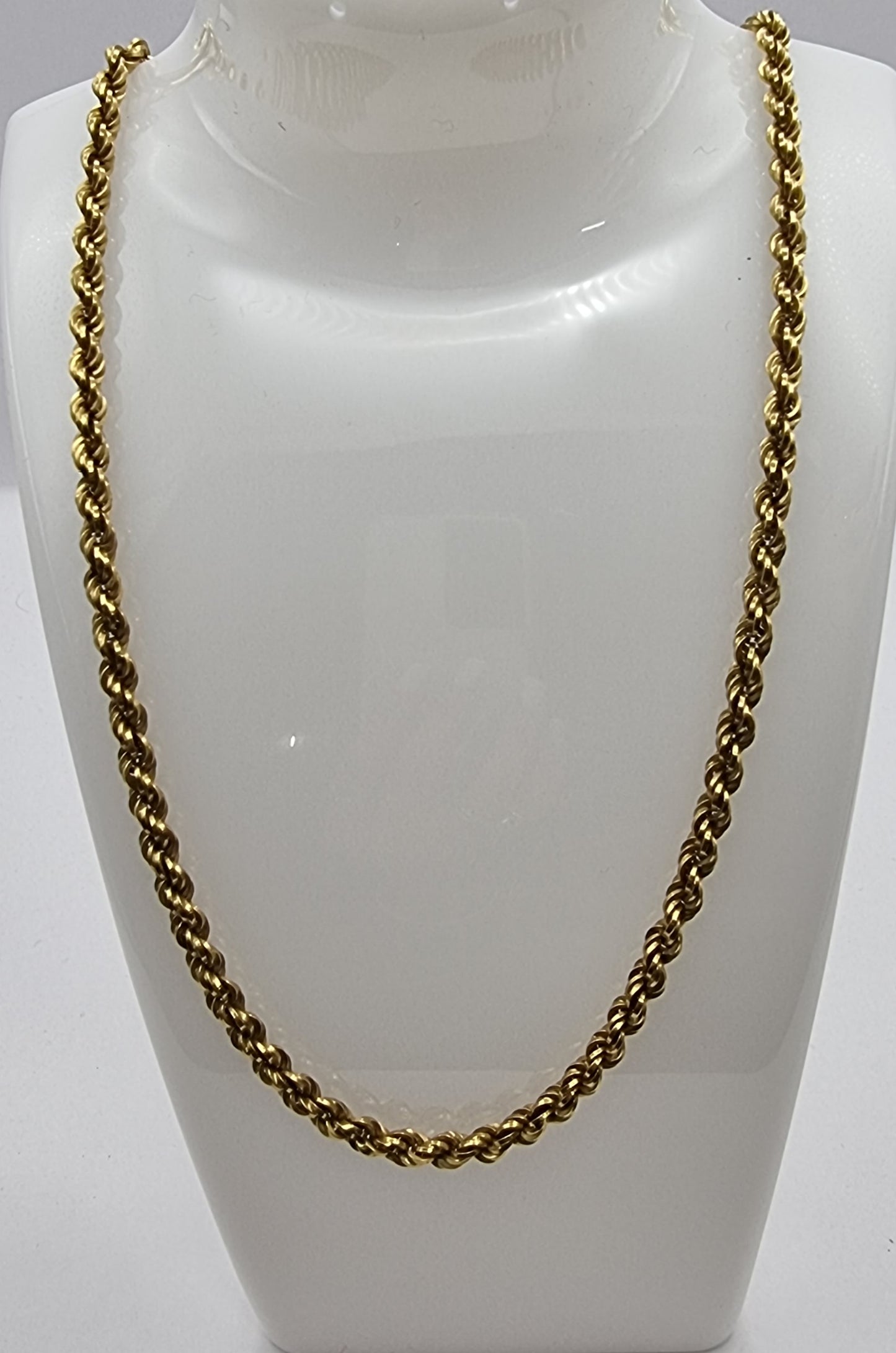 18ct yellow gold Twisted Rope Chain