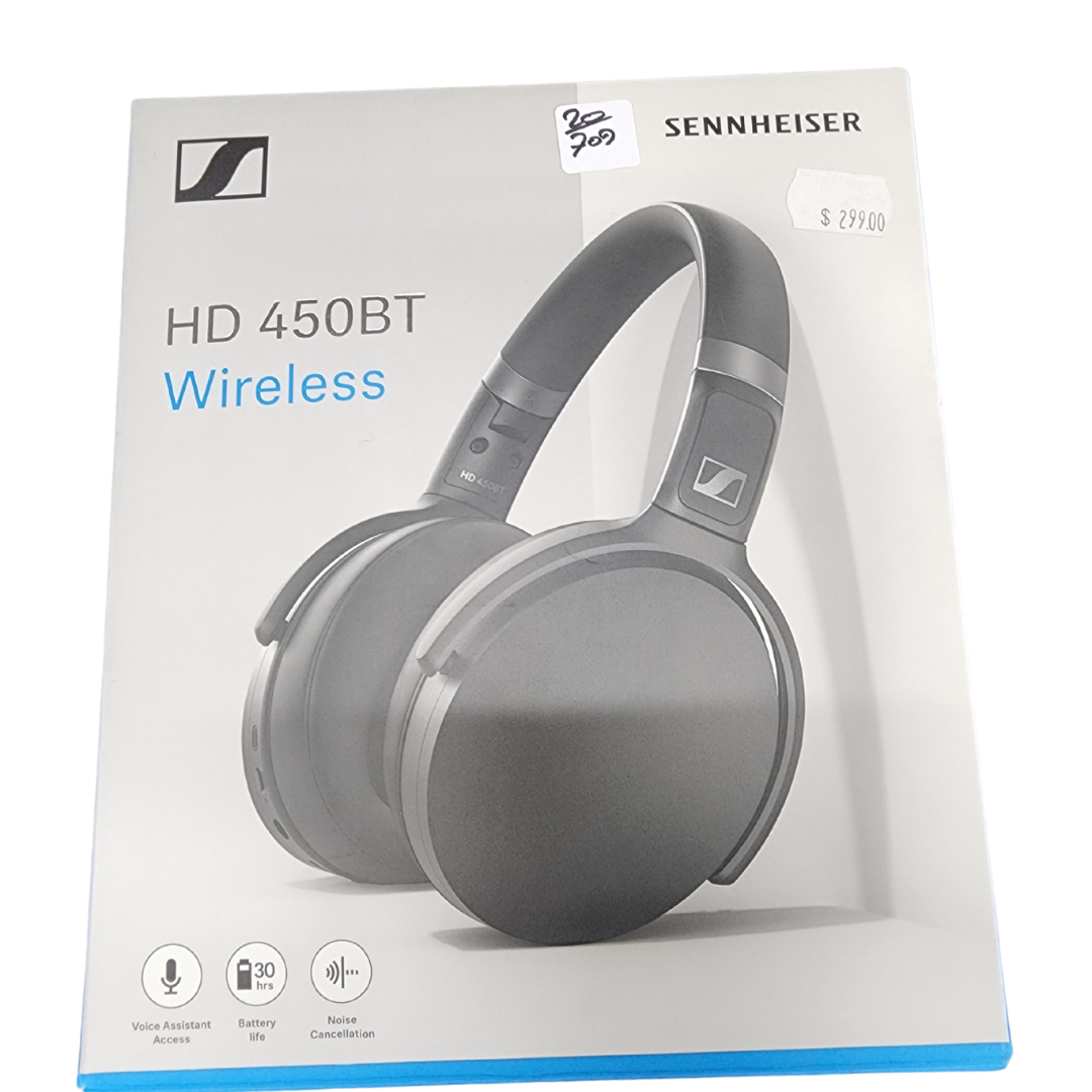 Sennheiser HD 450BT Wireless Noise Cancelling Headphones (Black)